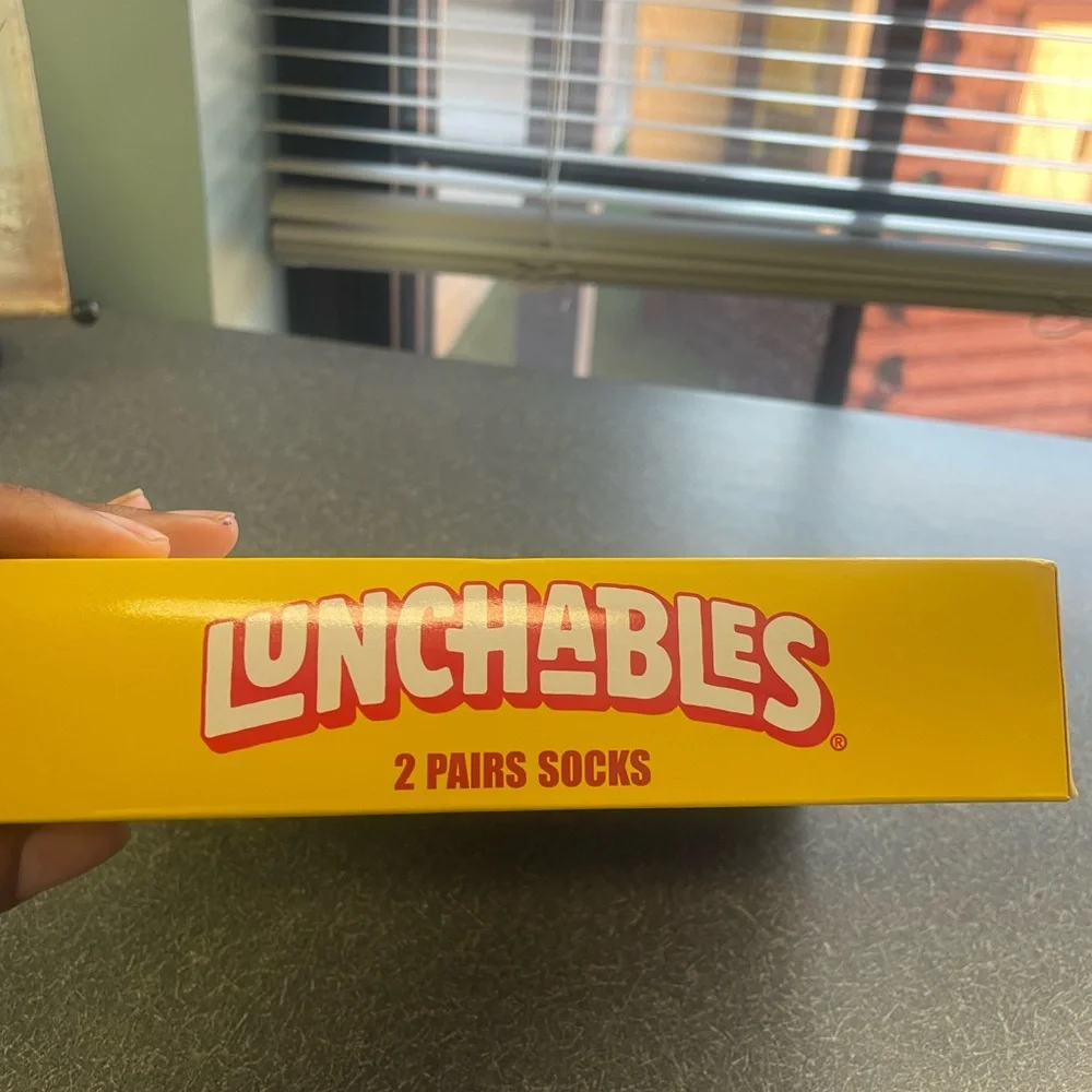 Lunchables Mad Engine ham cheddar crew socks 2 pair NIB